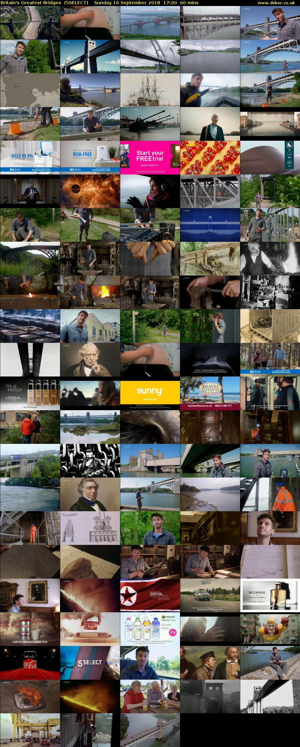 Britain's Greatest Bridges  (5SELECT) Sunday 16 September 2018 17:00 - 18:00