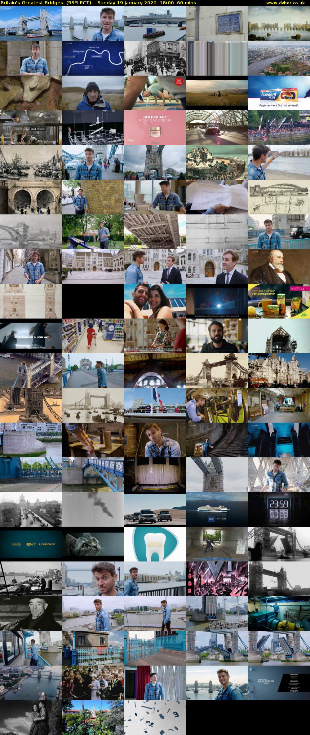 Britain's Greatest Bridges  (5SELECT) Sunday 19 January 2020 18:00 - 19:00
