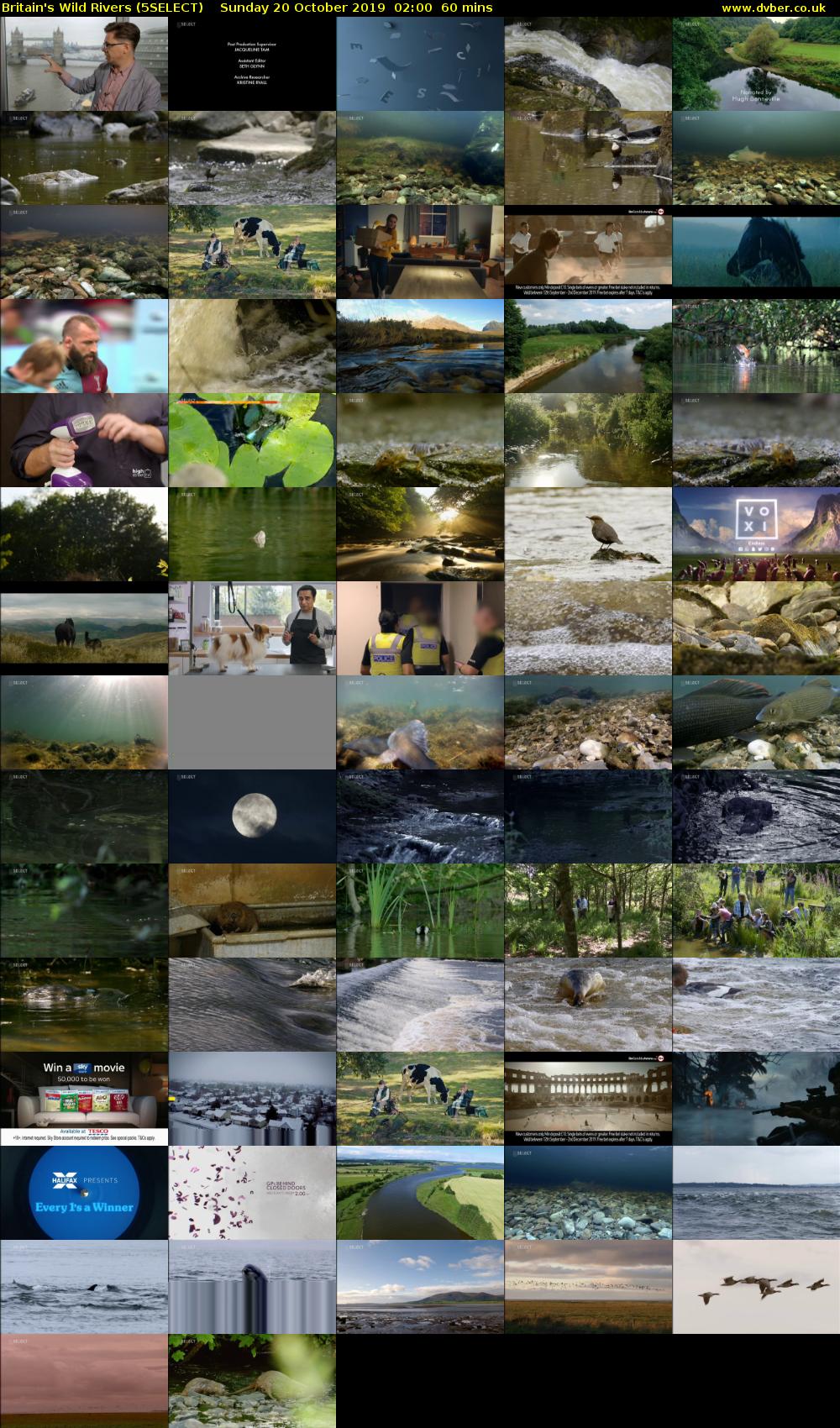 Britain's Wild Rivers (5SELECT) Sunday 20 October 2019 02:00 - 03:00