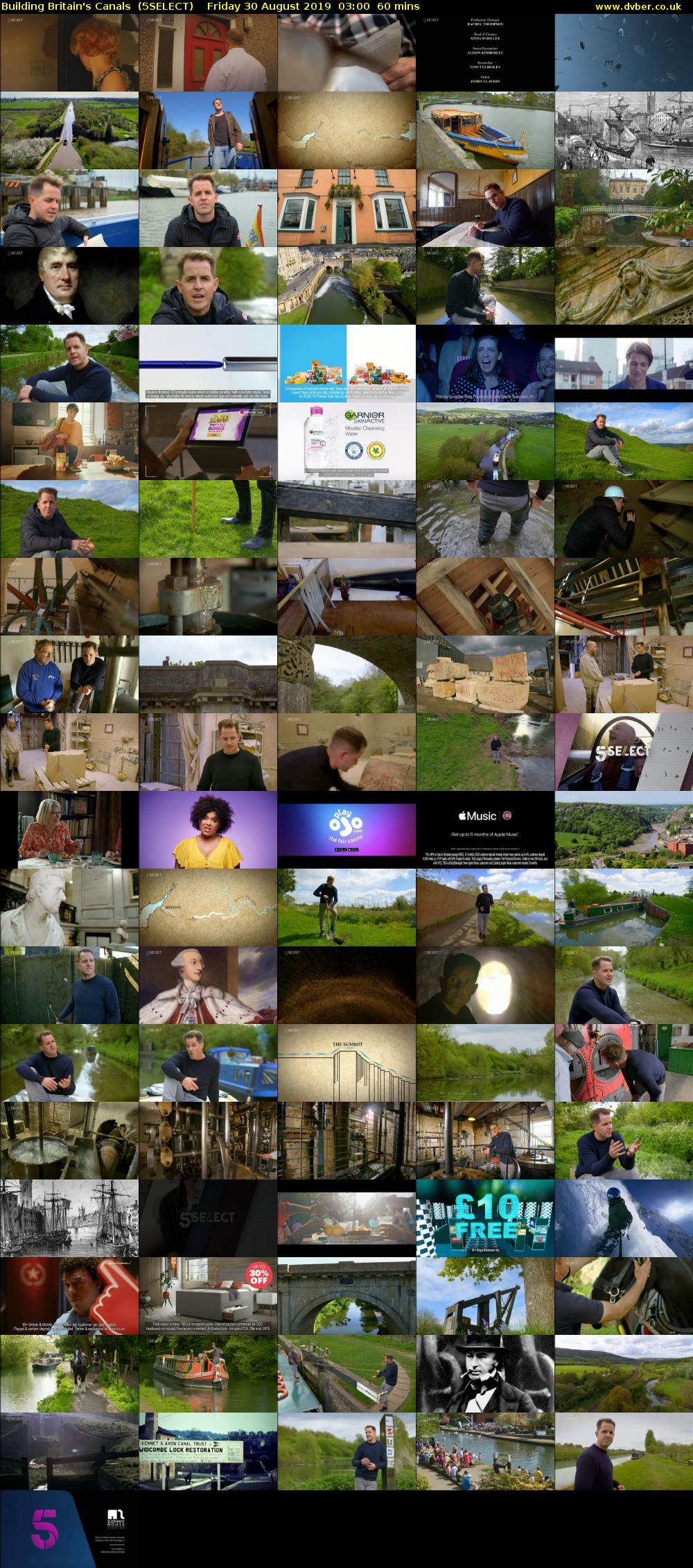 Building Britain's Canals  (5SELECT) Friday 30 August 2019 03:00 - 04:00