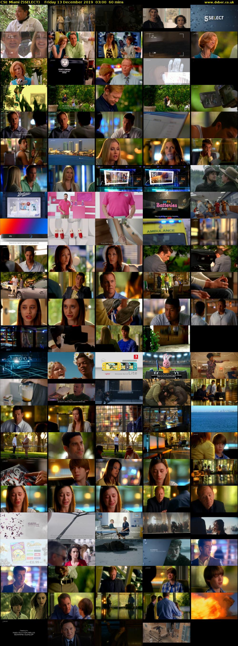 CSI: Miami (5SELECT) Friday 13 December 2019 03:00 - 04:00