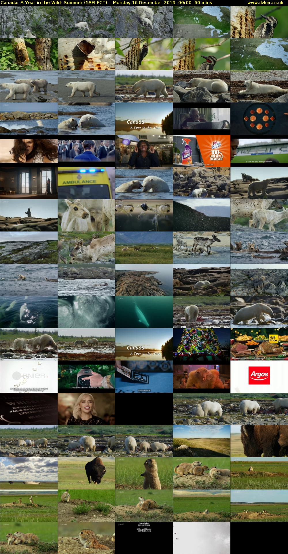 Canada: A Year in the Wild- Summer (5SELECT) Monday 16 December 2019 00:00 - 01:00
