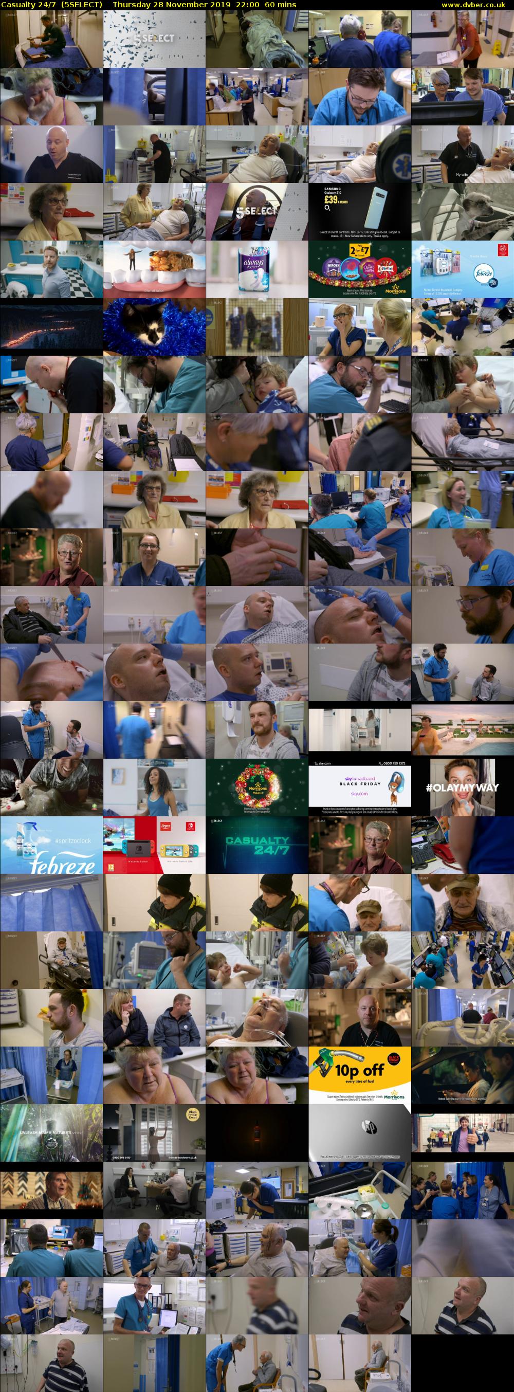 Casualty 24/7  (5SELECT) Thursday 28 November 2019 22:00 - 23:00