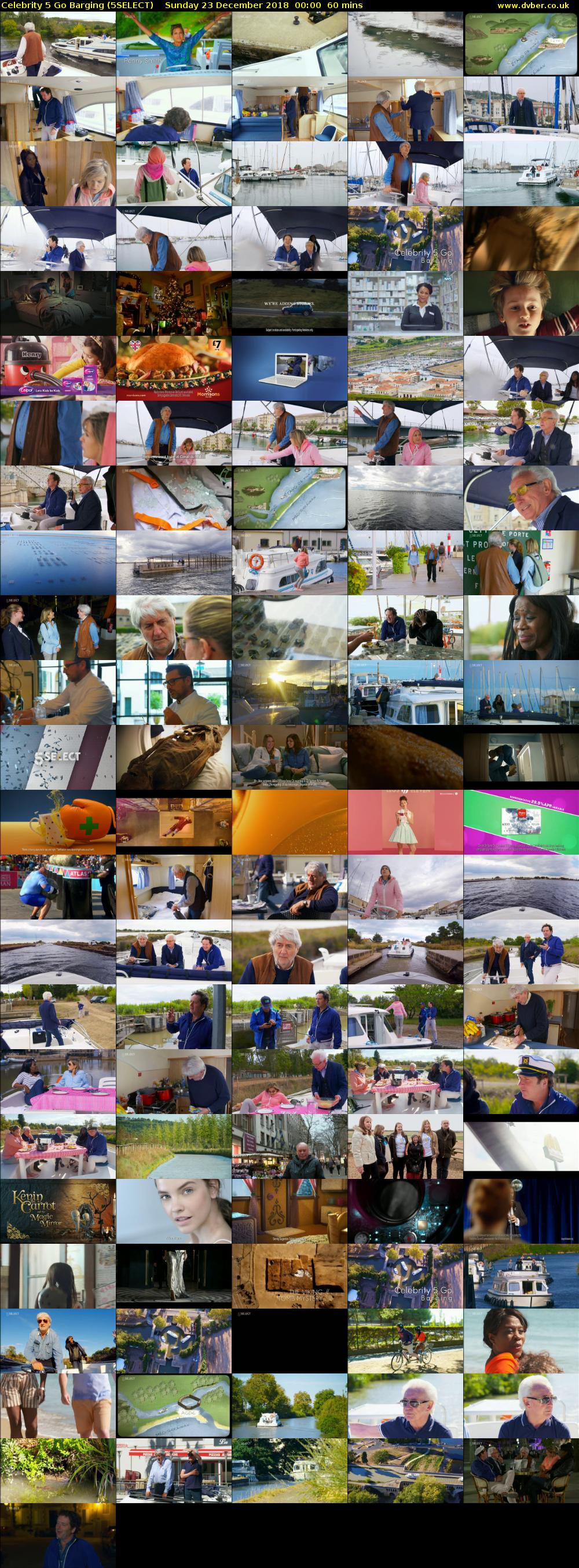 Celebrity 5 Go Barging (5SELECT) Sunday 23 December 2018 00:00 - 01:00