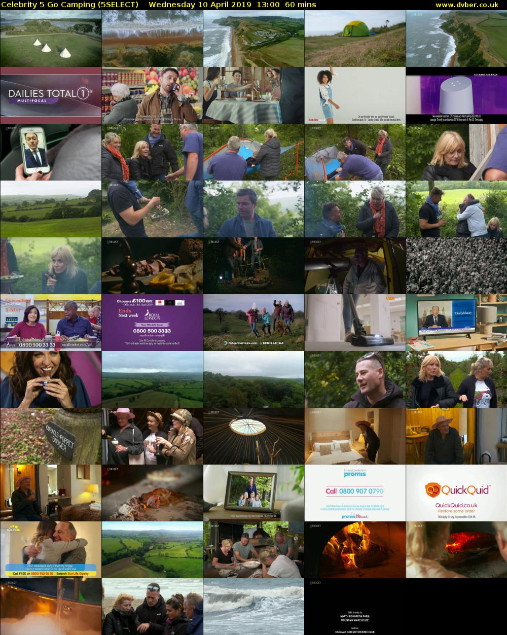Celebrity 5 Go Camping (5SELECT) Wednesday 10 April 2019 13:00 - 14:00