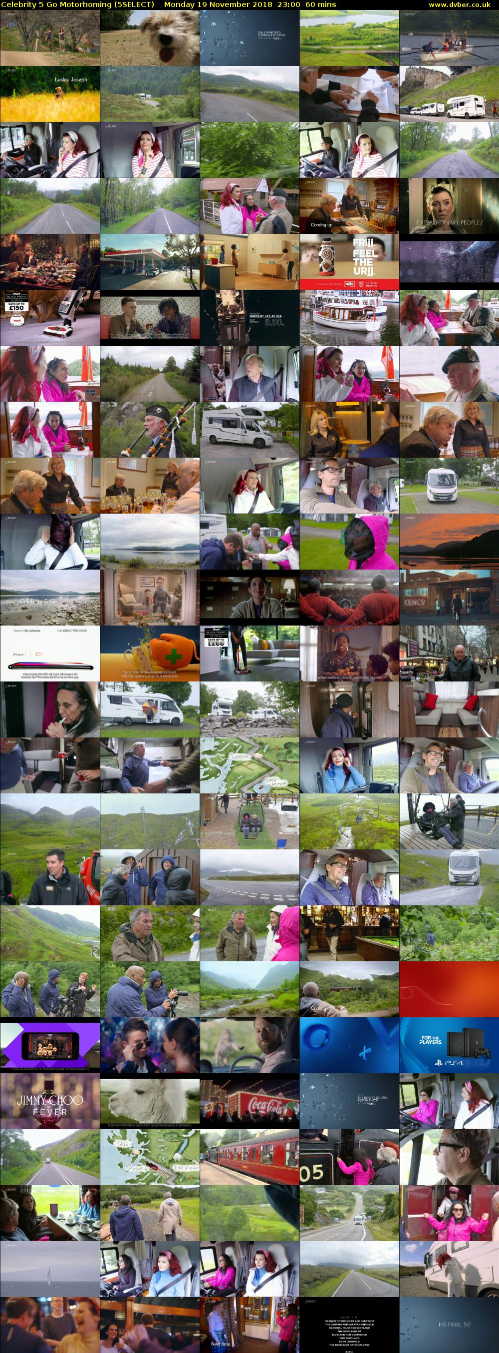 Celebrity 5 Go Motorhoming (5SELECT) Monday 19 November 2018 23:00 - 00:00