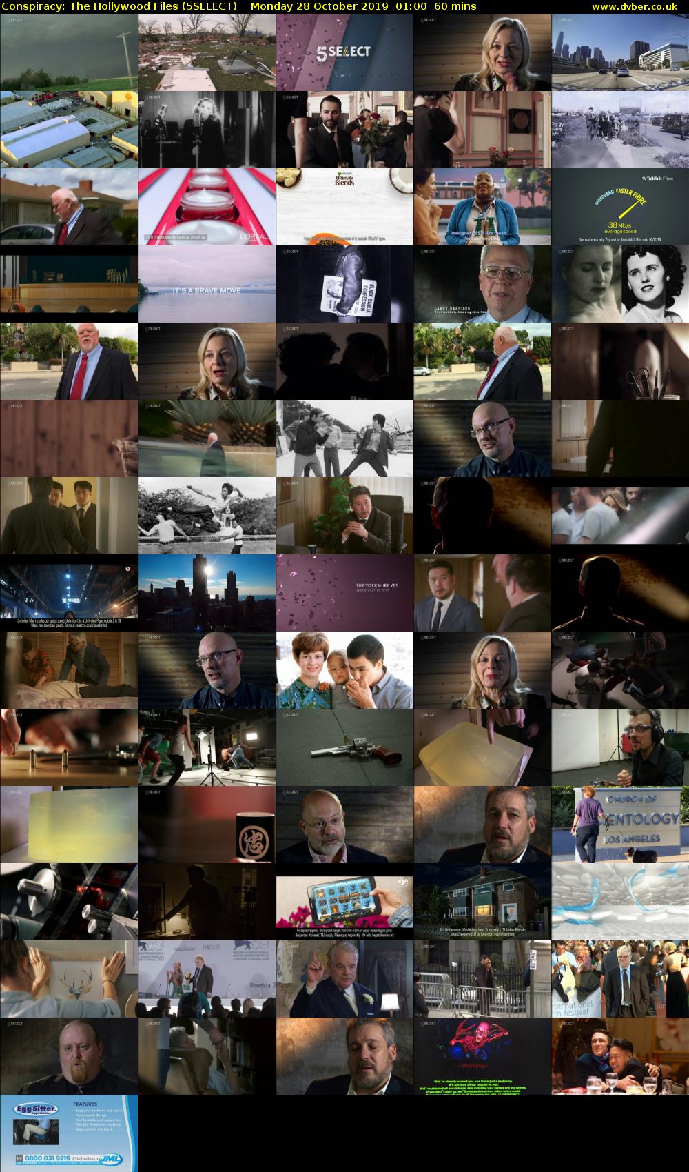 Conspiracy: The Hollywood Files (5SELECT) Monday 28 October 2019 01:00 - 02:00