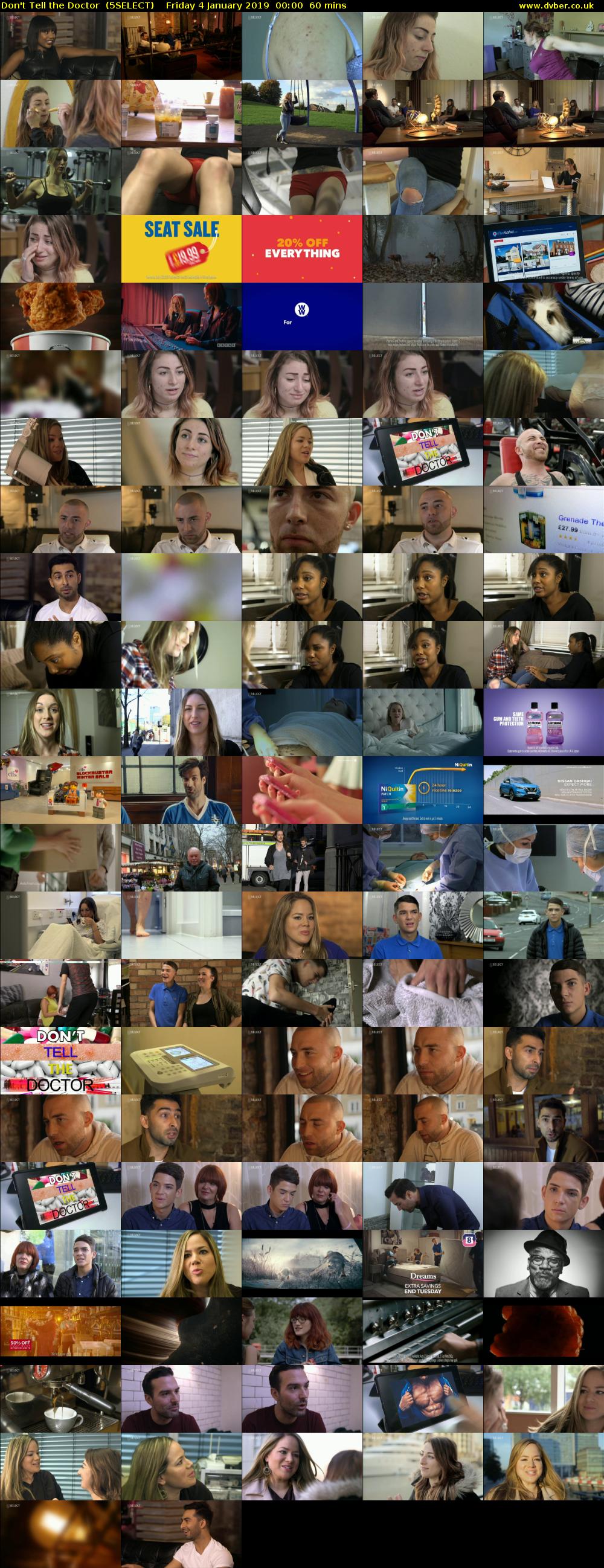 Don't Tell the Doctor  (5SELECT) Friday 4 January 2019 00:00 - 01:00