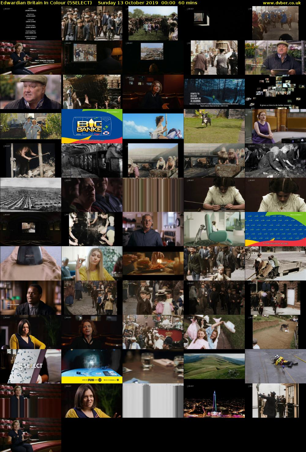 Edwardian Britain In Colour (5SELECT) Sunday 13 October 2019 00:00 - 01:00