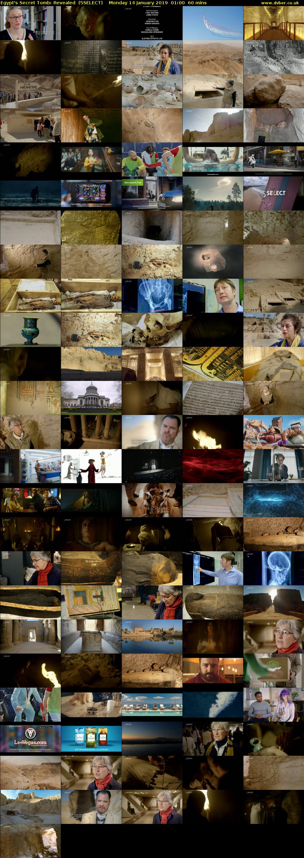 Egypt's Secret Tomb: Revealed  (5SELECT) Monday 14 January 2019 01:00 - 02:00