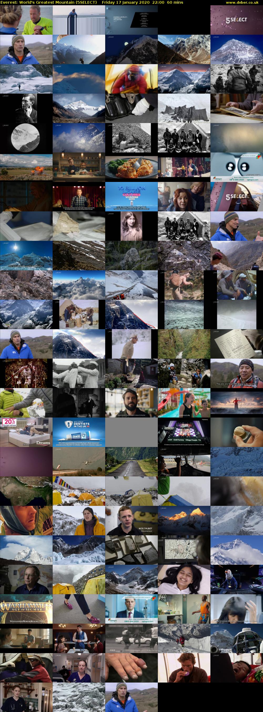 Everest: World's Greatest Mountain (5SELECT) Friday 17 January 2020 22:00 - 23:00