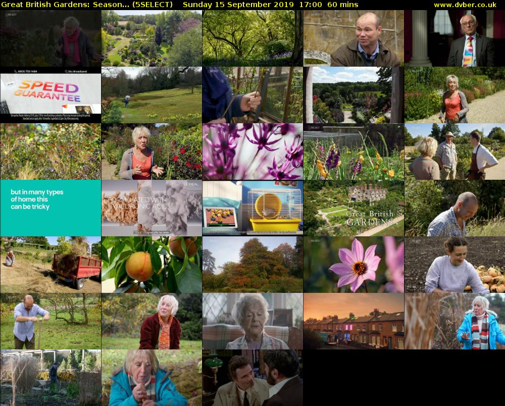 Great British Gardens: Season... (5SELECT) Sunday 15 September 2019 17:00 - 18:00