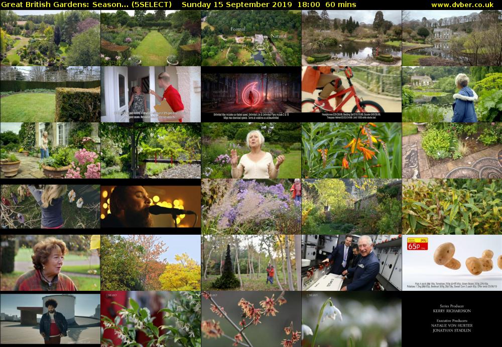 Great British Gardens: Season... (5SELECT) Sunday 15 September 2019 18:00 - 19:00