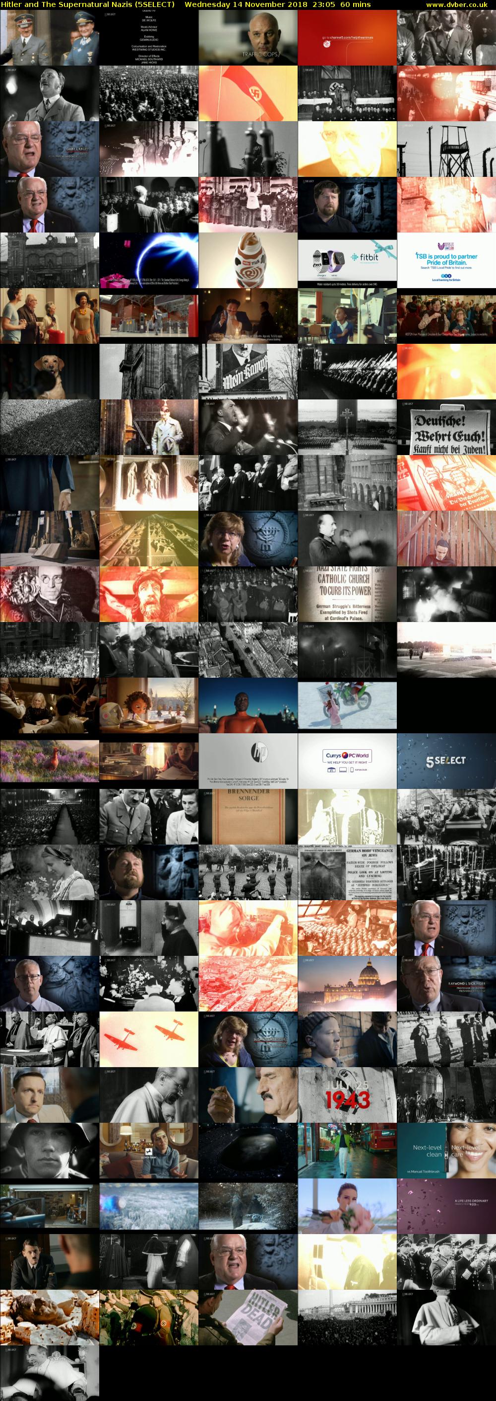 Hitler and The Supernatural Nazis (5SELECT) Wednesday 14 November 2018 23:05 - 00:05