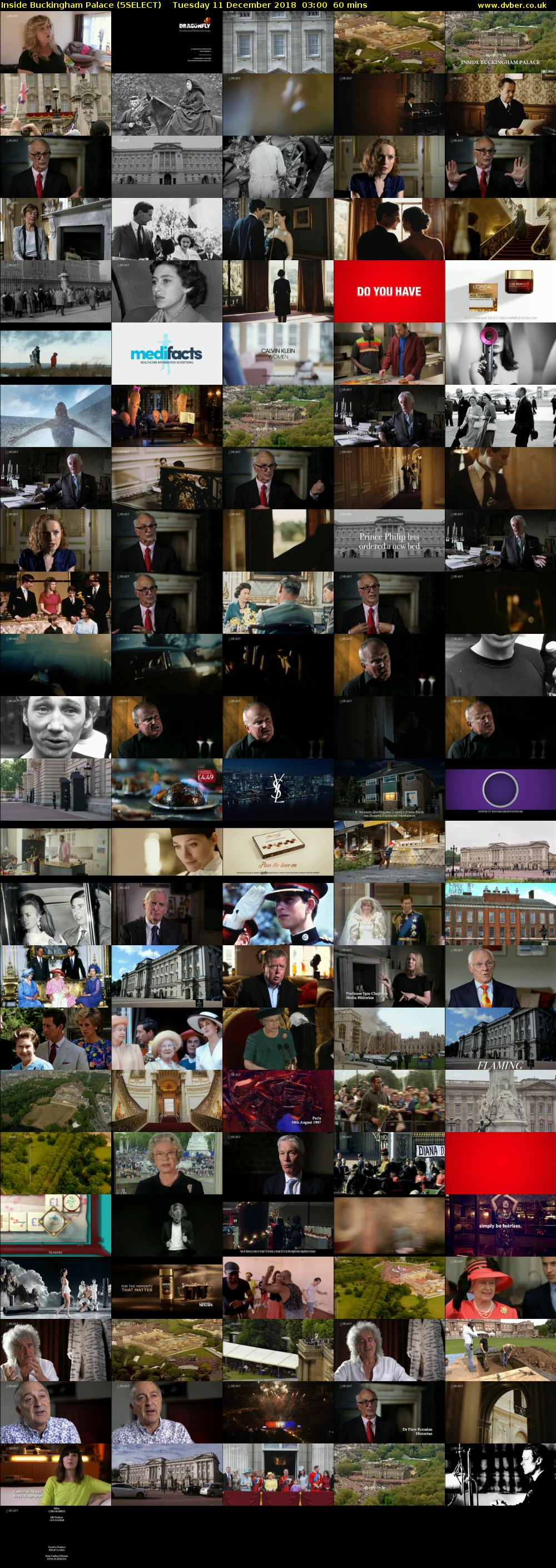 Inside Buckingham Palace (5SELECT) Tuesday 11 December 2018 03:00 - 04:00