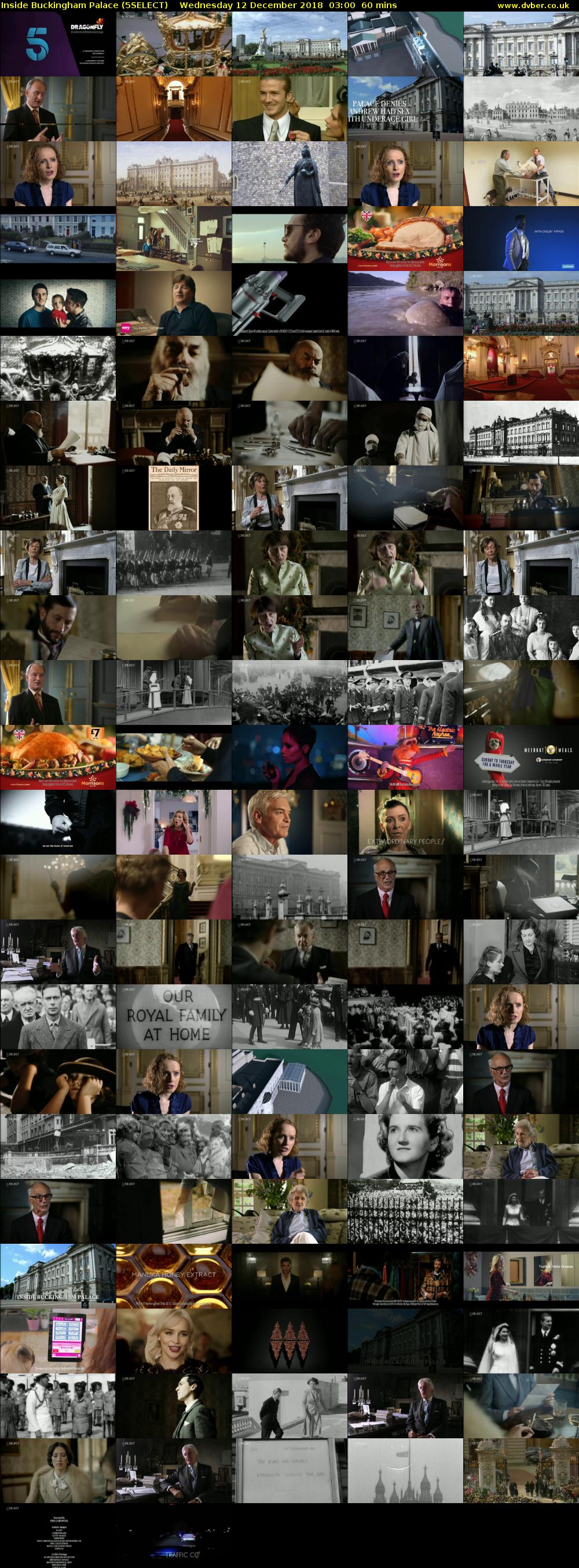 Inside Buckingham Palace (5SELECT) Wednesday 12 December 2018 03:00 - 04:00