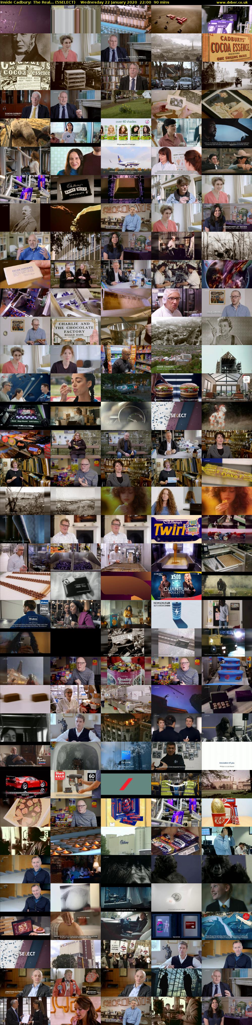 Inside Cadbury: The Real... (5SELECT) Wednesday 22 January 2020 22:00 - 23:30