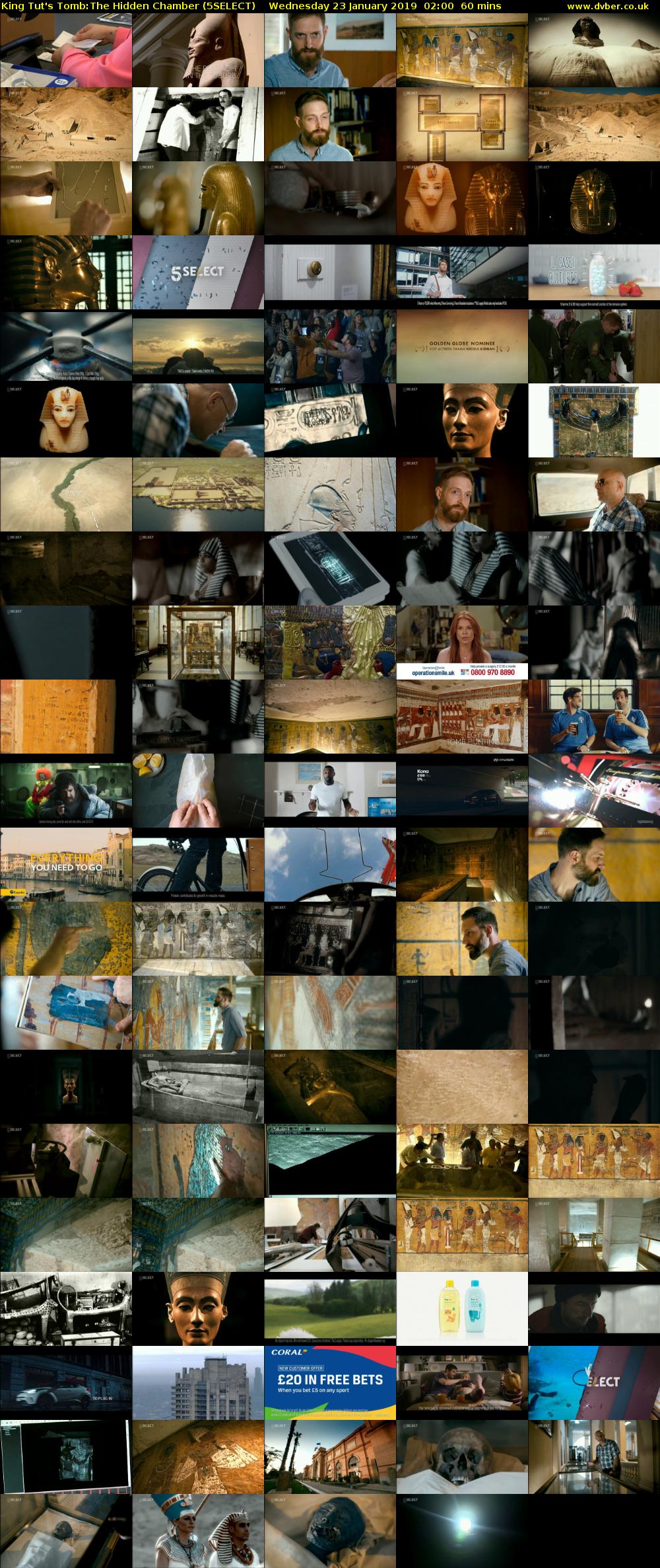 King Tut's Tomb:The Hidden Chamber (5SELECT) Wednesday 23 January 2019 02:00 - 03:00