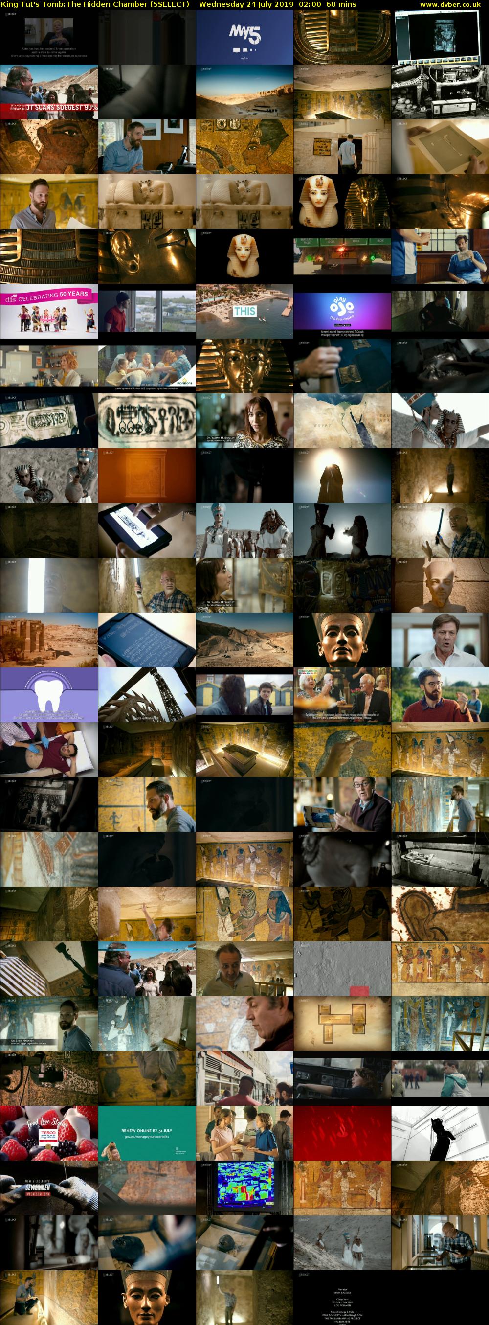 King Tut's Tomb:The Hidden Chamber (5SELECT) Wednesday 24 July 2019 02:00 - 03:00