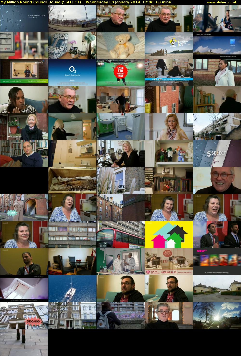 My Million Pound Council House (5SELECT) Wednesday 30 January 2019 12:00 - 13:00