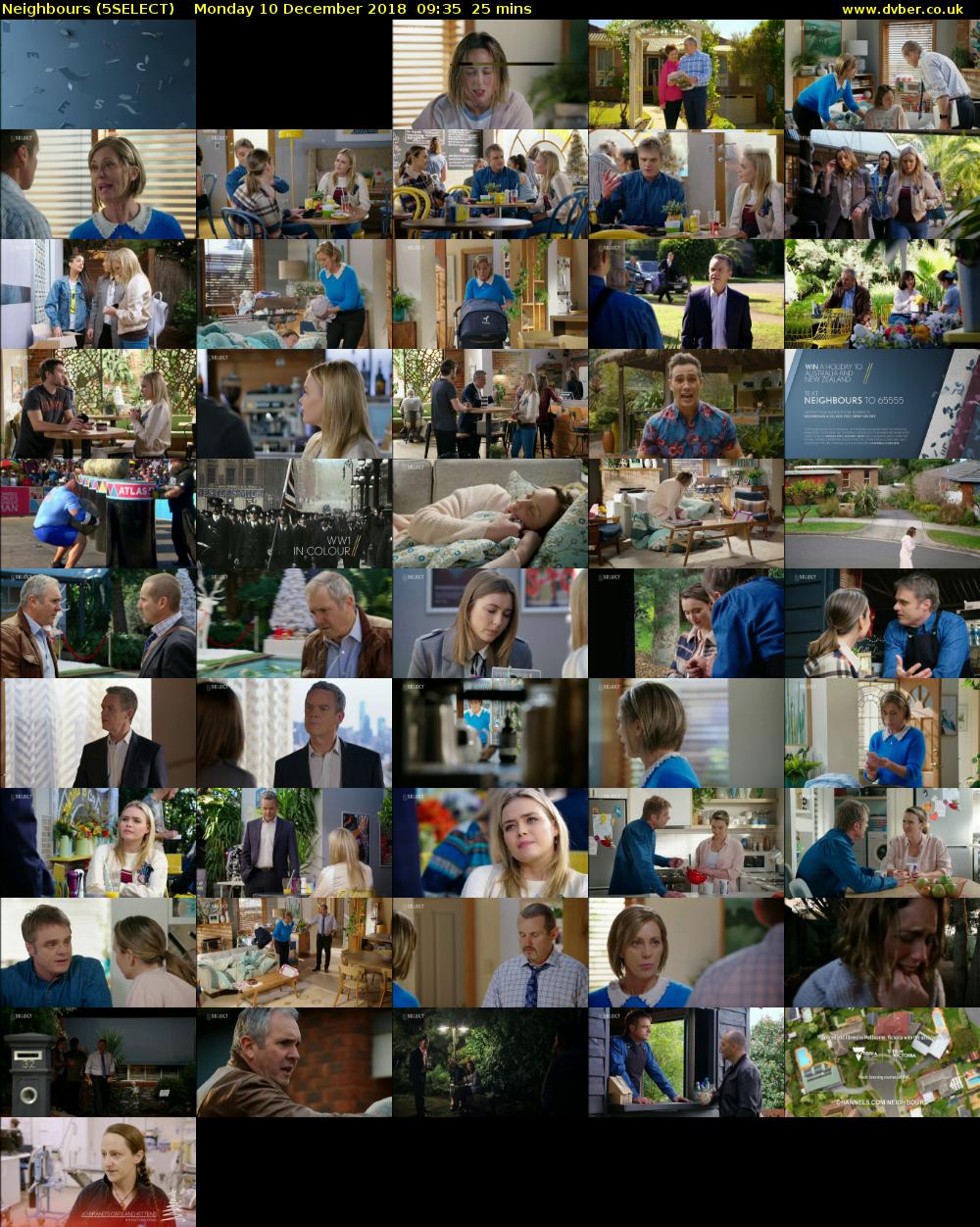 Neighbours (5SELECT) Monday 10 December 2018 09:35 - 10:00