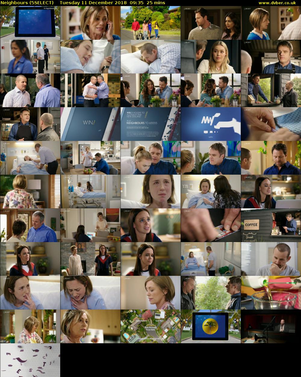 Neighbours (5SELECT) Tuesday 11 December 2018 09:35 - 10:00