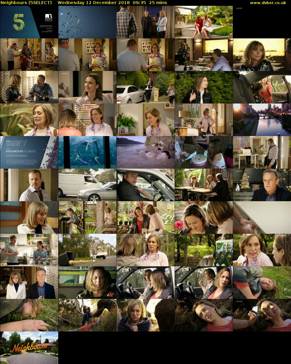 Neighbours (5SELECT) Wednesday 12 December 2018 09:35 - 10:00
