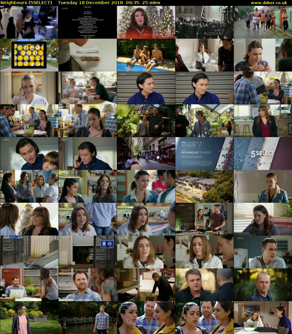 Neighbours (5SELECT) Tuesday 18 December 2018 09:35 - 10:00