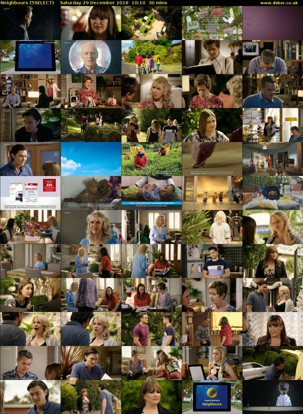 Neighbours (5SELECT) Saturday 29 December 2018 10:10 - 10:40
