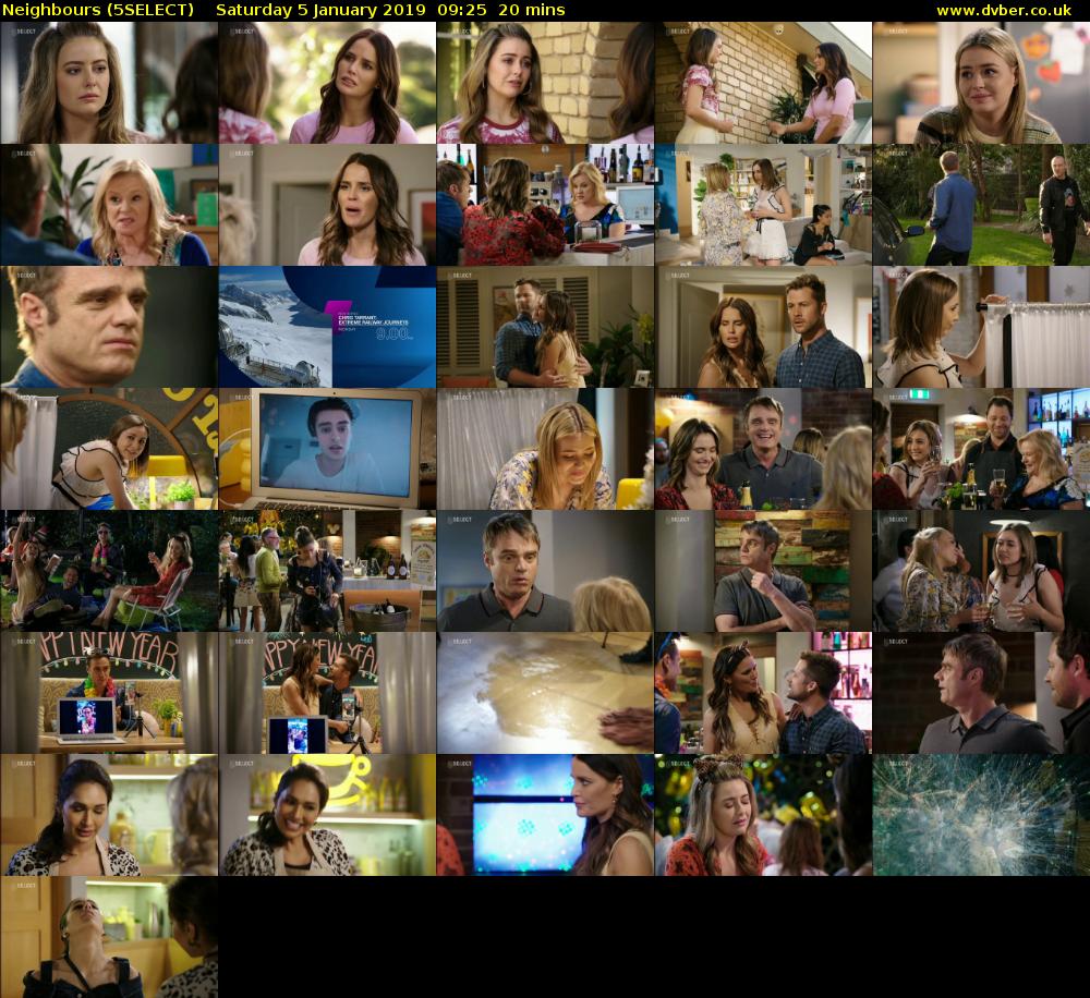 Neighbours (5SELECT) Saturday 5 January 2019 09:25 - 09:45