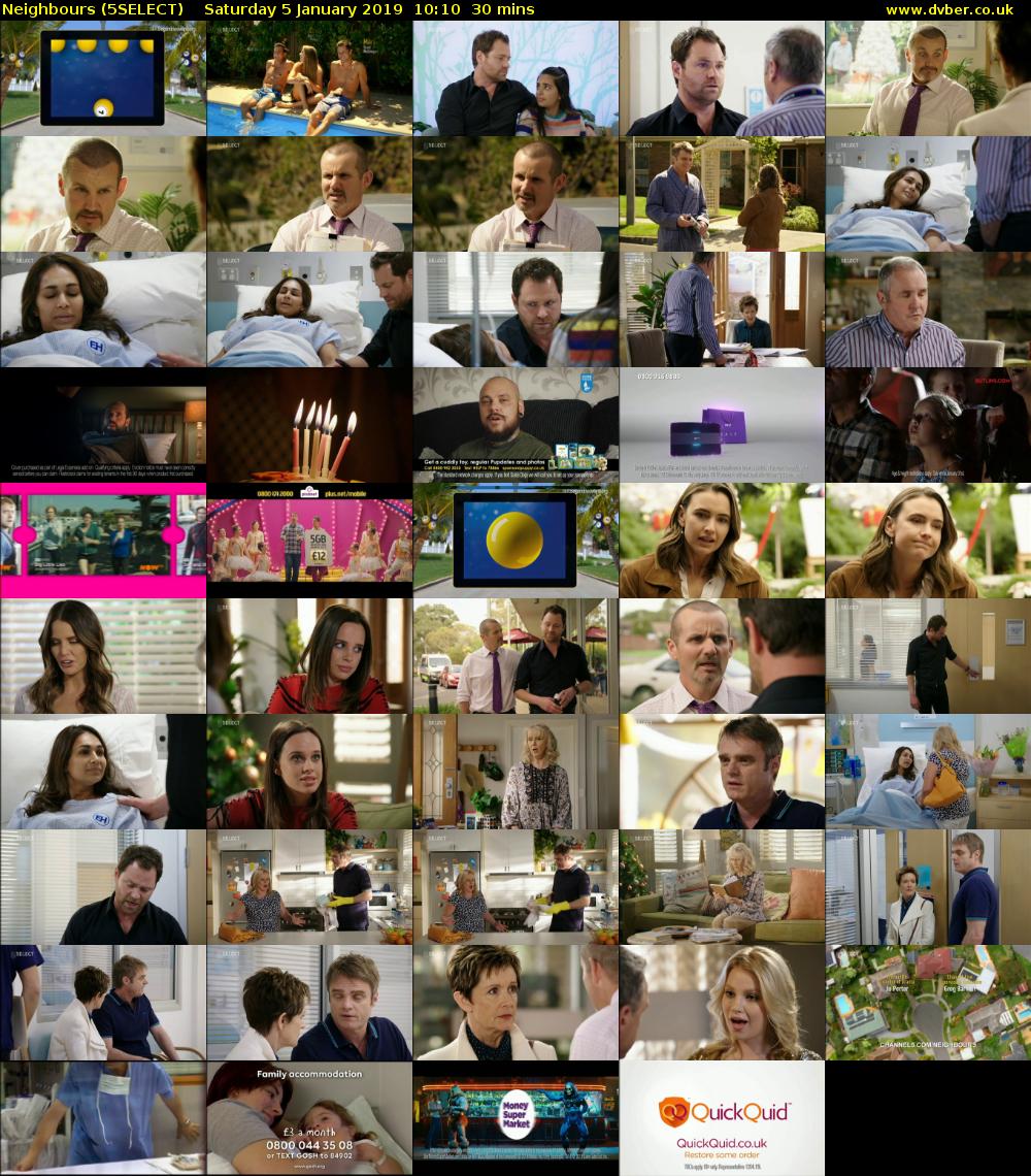 Neighbours (5SELECT) Saturday 5 January 2019 10:10 - 10:40