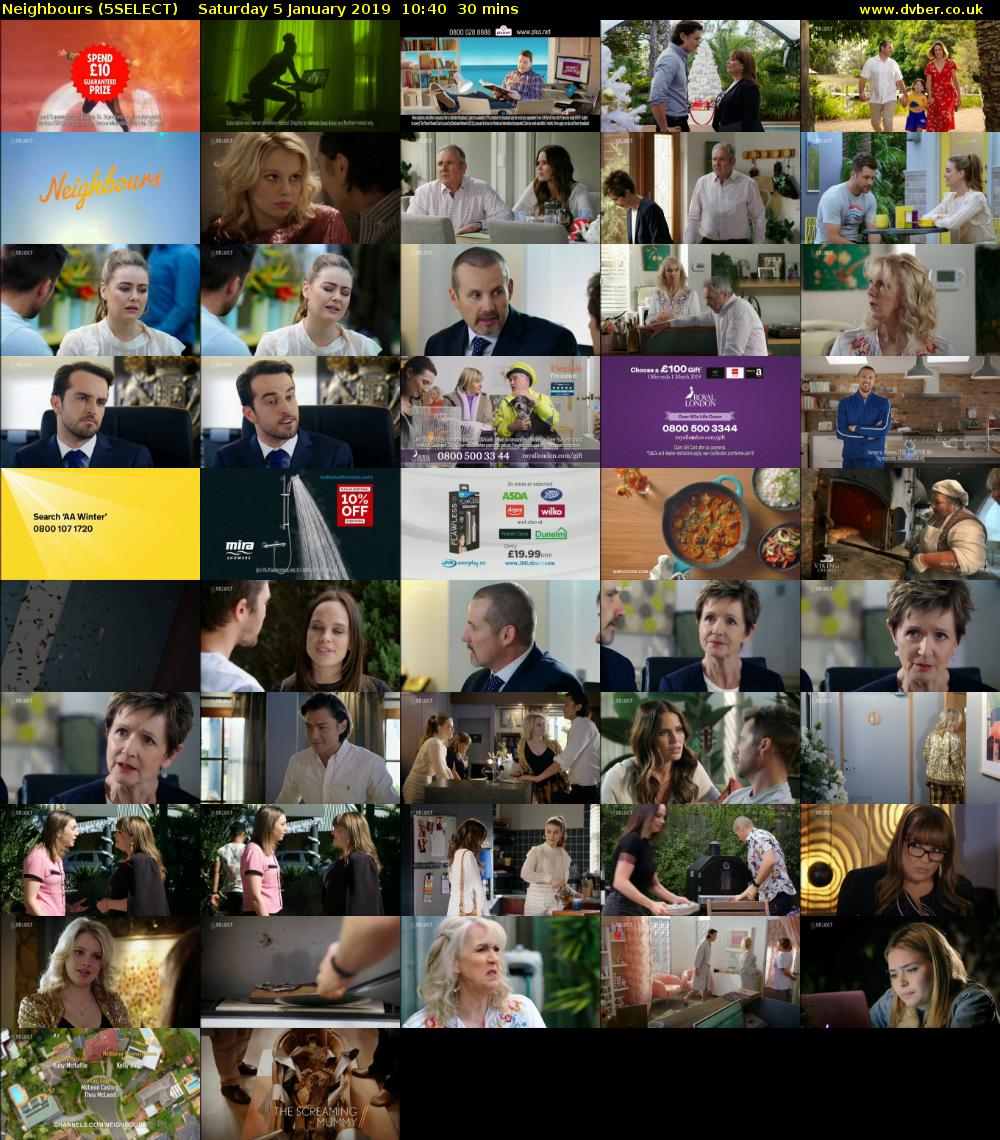 Neighbours (5SELECT) Saturday 5 January 2019 10:40 - 11:10