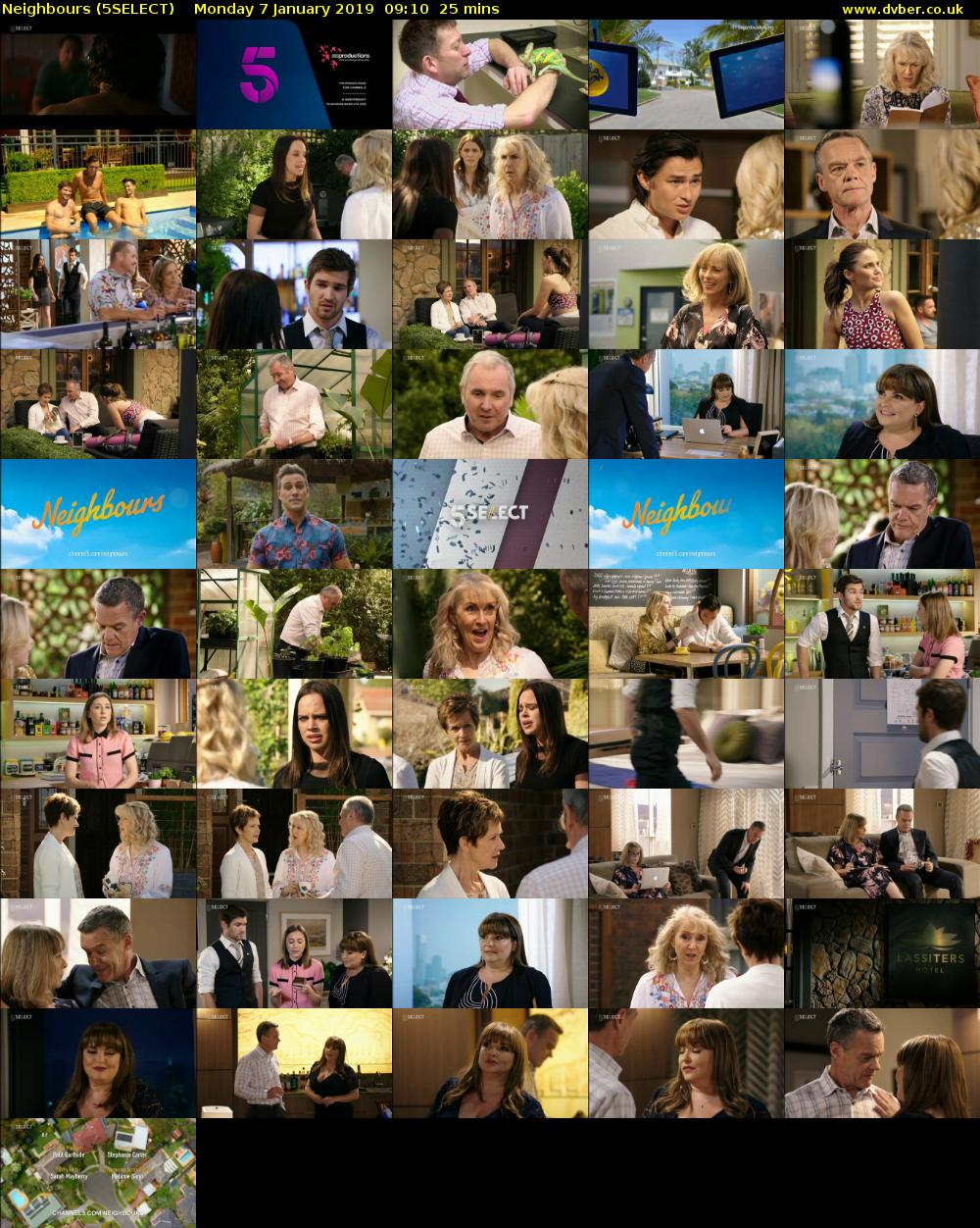 Neighbours (5SELECT) Monday 7 January 2019 09:10 - 09:35