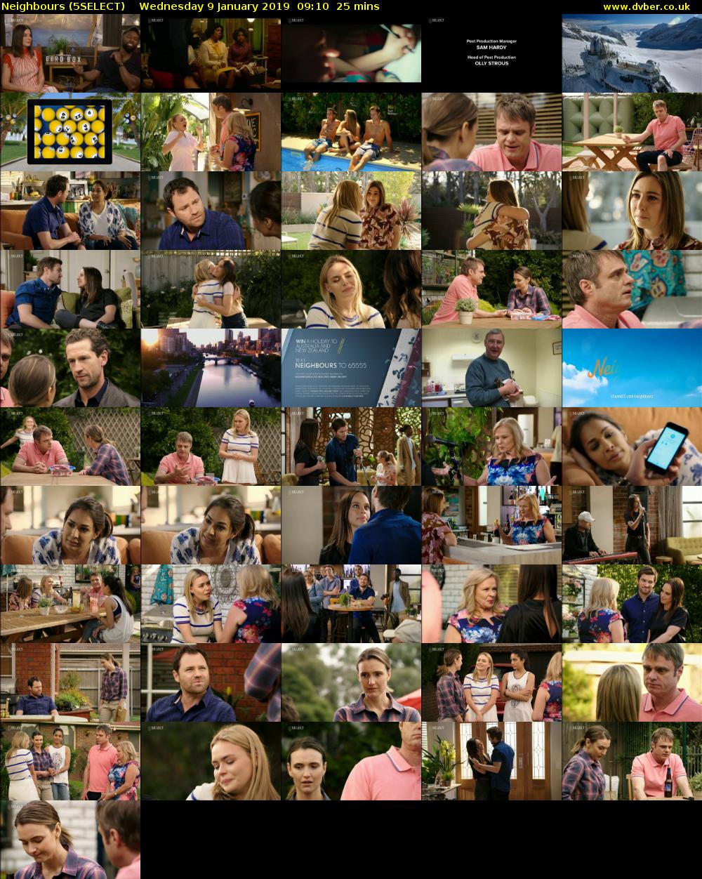 Neighbours (5SELECT) Wednesday 9 January 2019 09:10 - 09:35