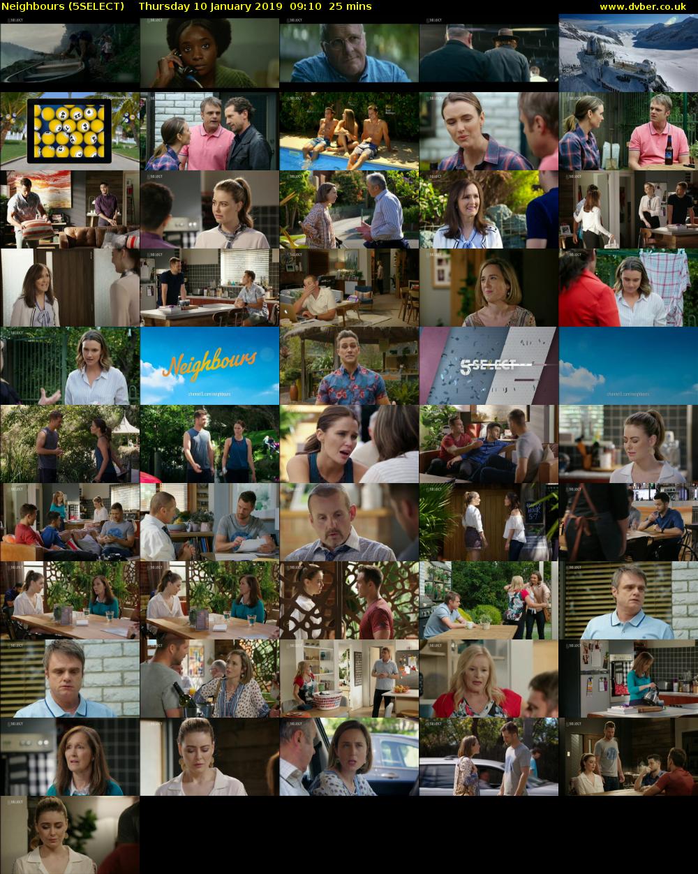 Neighbours (5SELECT) Thursday 10 January 2019 09:10 - 09:35