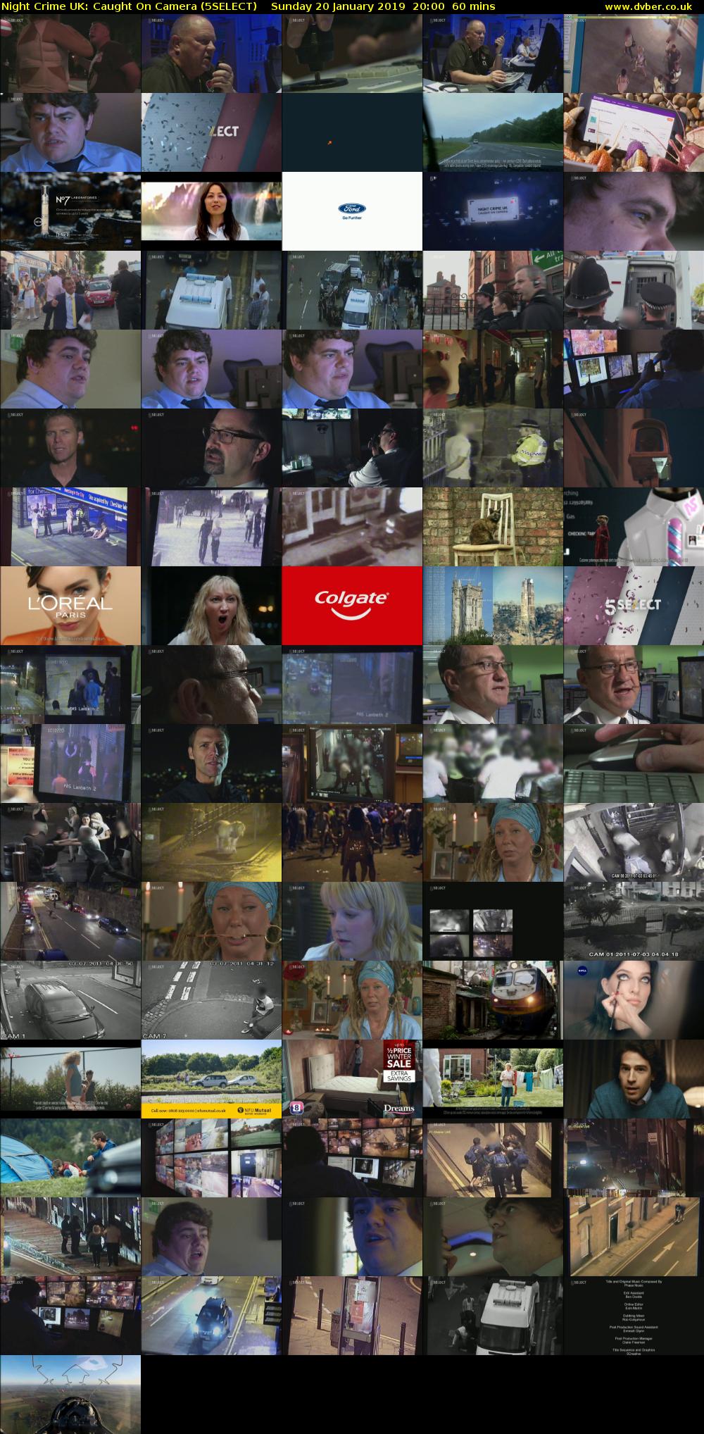 Night Crime UK: Caught On Camera (5SELECT) Sunday 20 January 2019 20:00 - 21:00