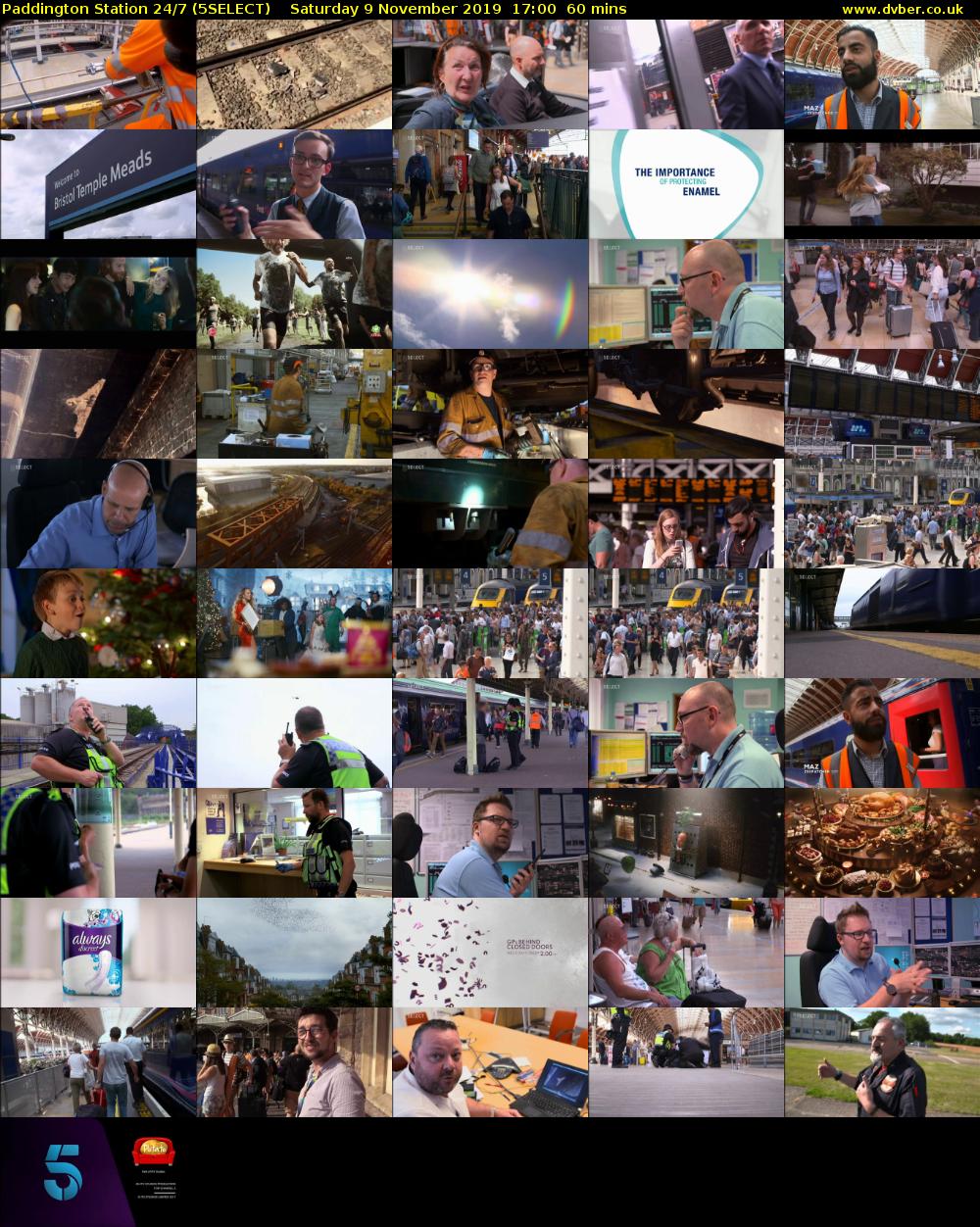 Paddington Station 24/7 (5SELECT) Saturday 9 November 2019 17:00 - 18:00
