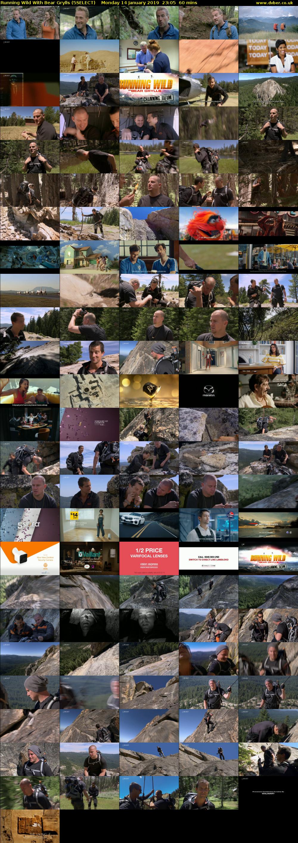 Running Wild With Bear Grylls (5SELECT) Monday 14 January 2019 23:05 - 00:05