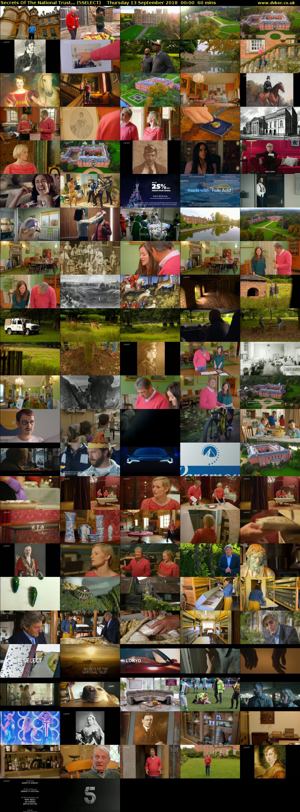 Secrets Of The National Trust... (5SELECT) Thursday 13 September 2018 00:00 - 01:00