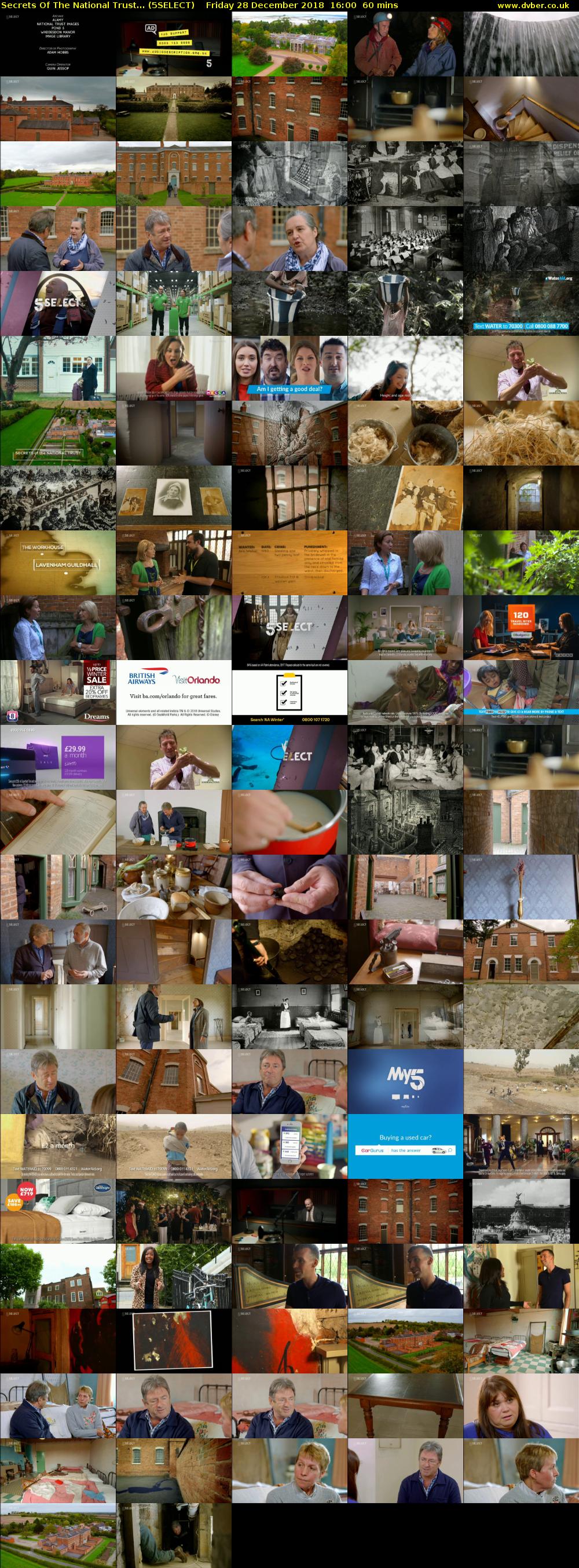 Secrets Of The National Trust... (5SELECT) Friday 28 December 2018 16:00 - 17:00