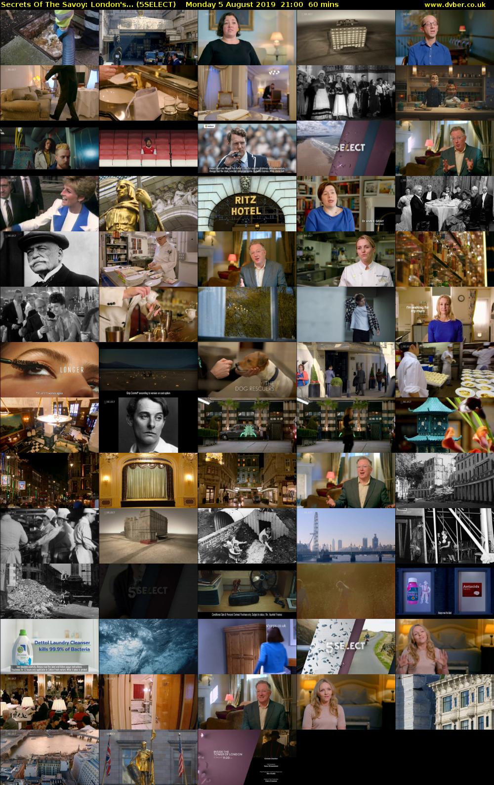 Secrets Of The Savoy: London's... (5SELECT) Monday 5 August 2019 21:00 - 22:00