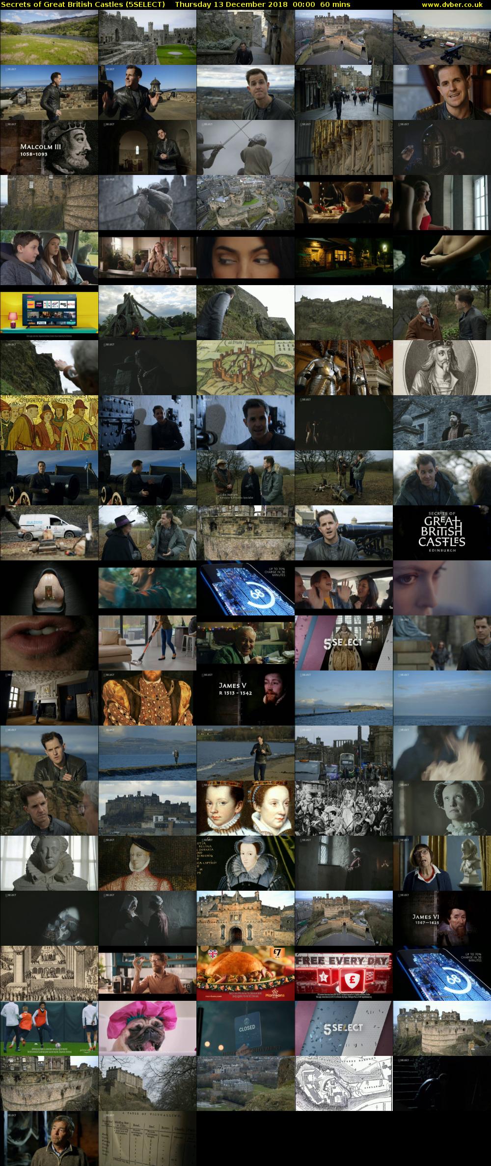 Secrets of Great British Castles (5SELECT) Thursday 13 December 2018 00:00 - 01:00