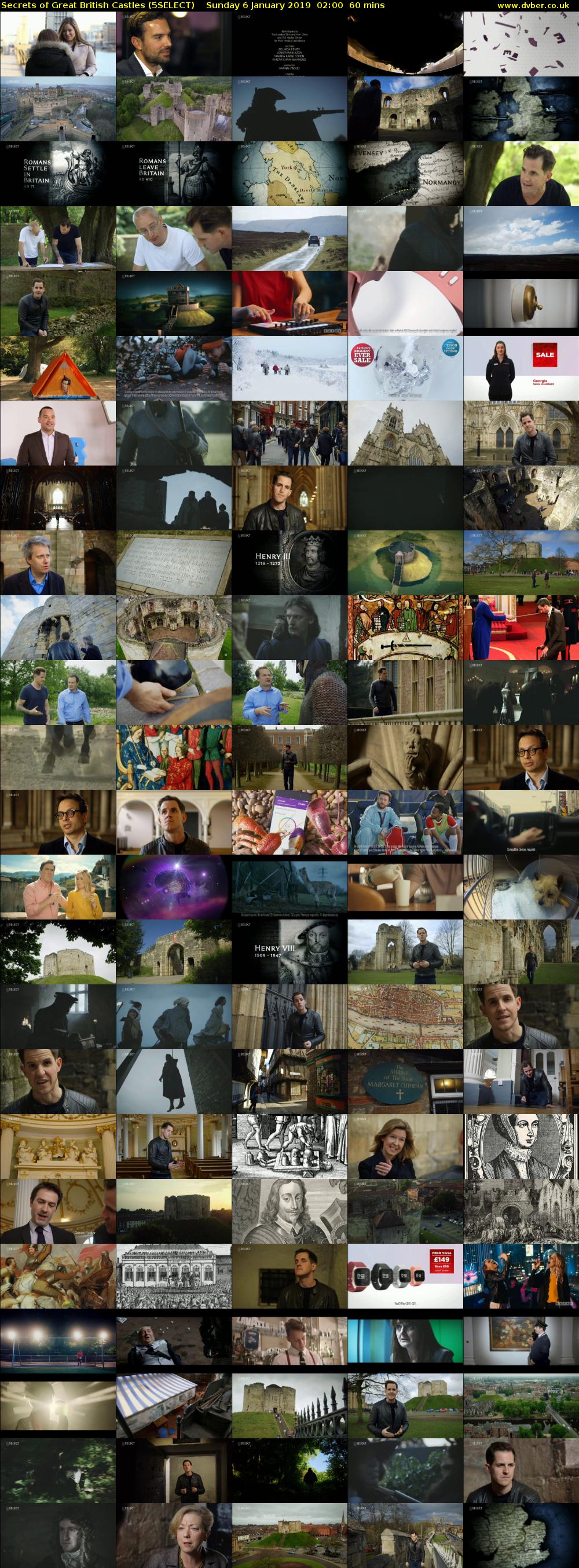 Secrets of Great British Castles (5SELECT) Sunday 6 January 2019 02:00 - 03:00