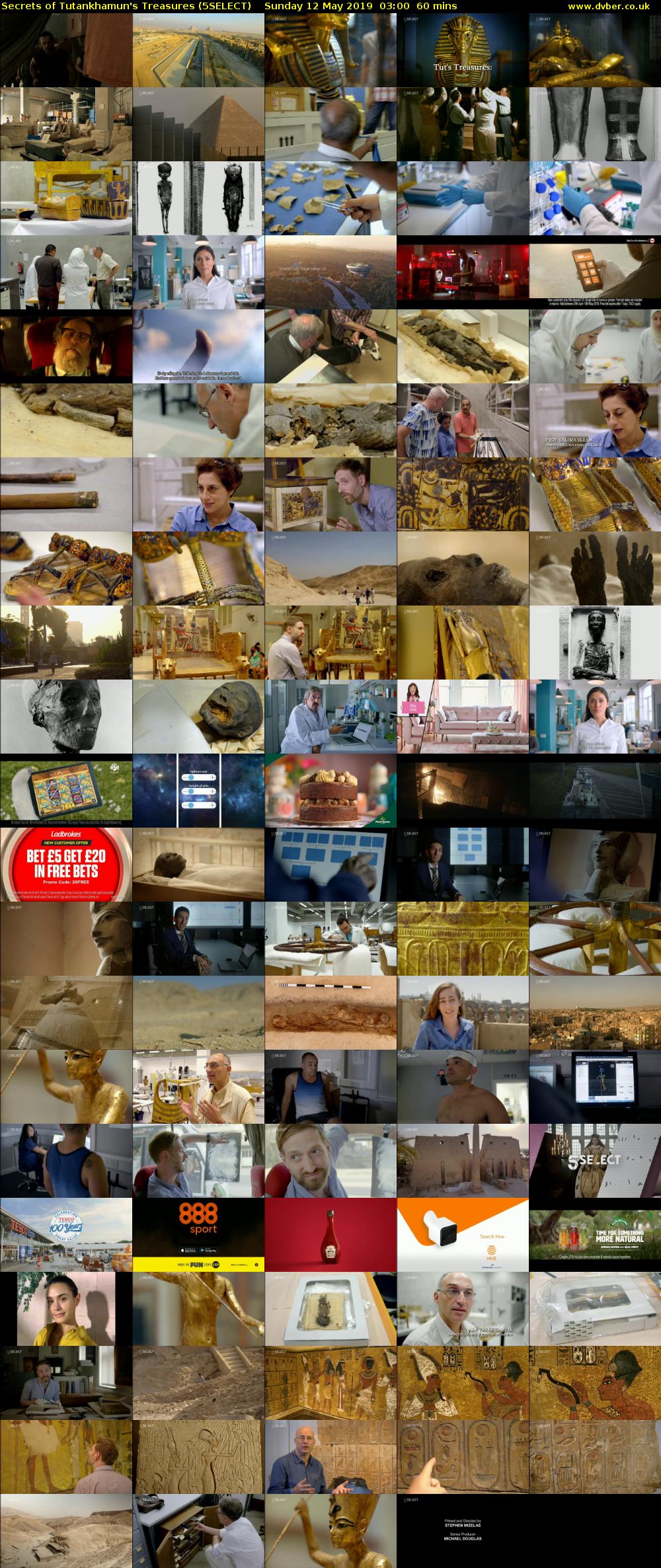 Secrets of Tutankhamun's Treasures (5SELECT) Sunday 12 May 2019 03:00 - 04:00