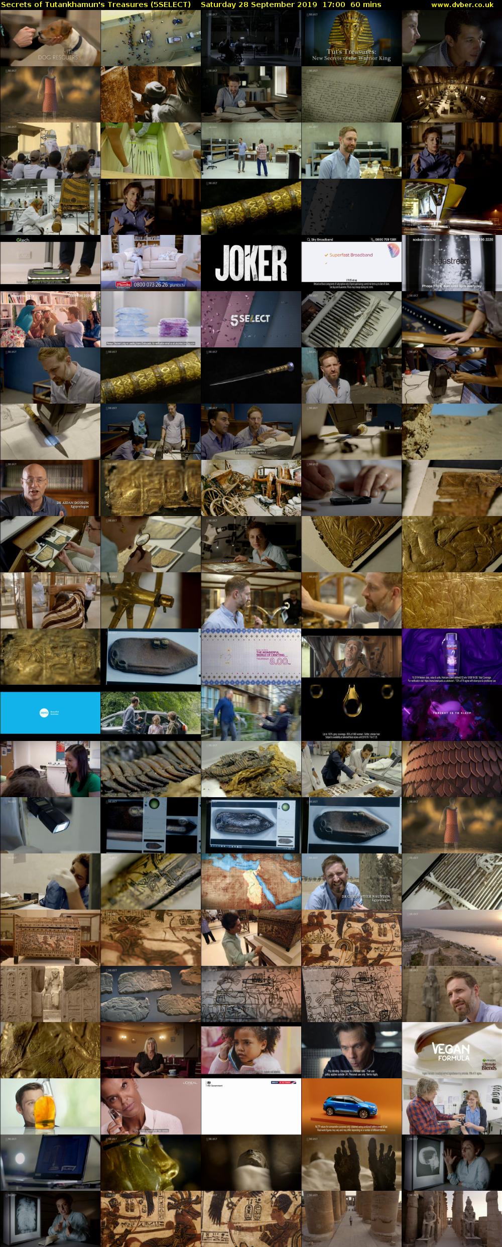 Secrets of Tutankhamun's Treasures (5SELECT) Saturday 28 September 2019 17:00 - 18:00