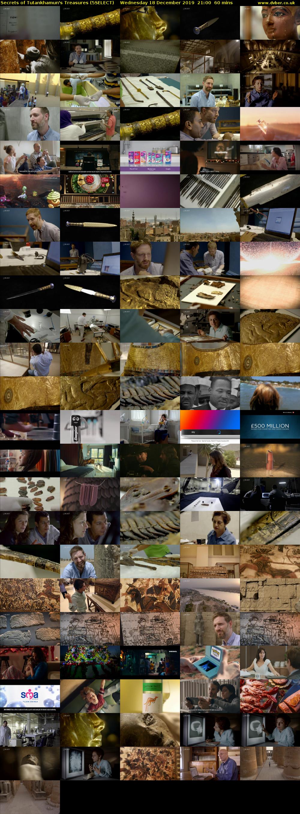 Secrets of Tutankhamun's Treasures (5SELECT) Wednesday 18 December 2019 21:00 - 22:00