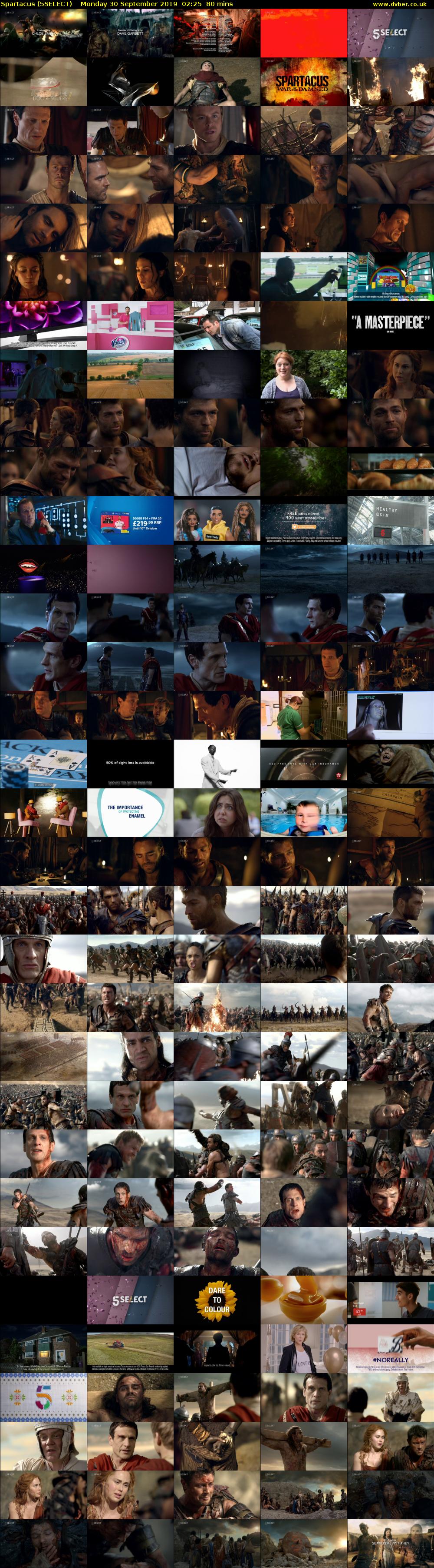 Spartacus (5SELECT) Monday 30 September 2019 02:25 - 03:45
