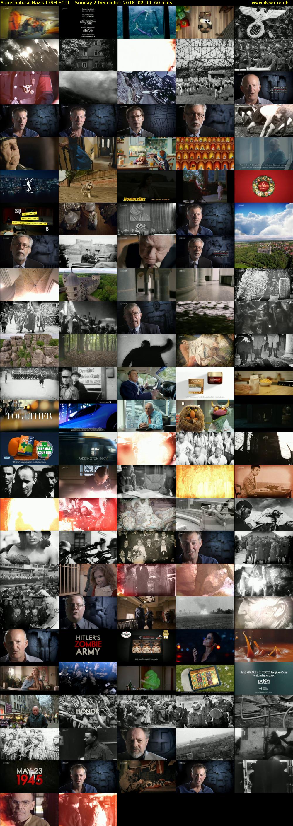 Supernatural Nazis (5SELECT) Sunday 2 December 2018 02:00 - 03:00