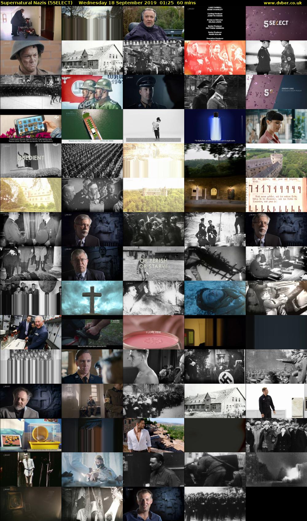 Supernatural Nazis (5SELECT) Wednesday 18 September 2019 01:25 - 02:25