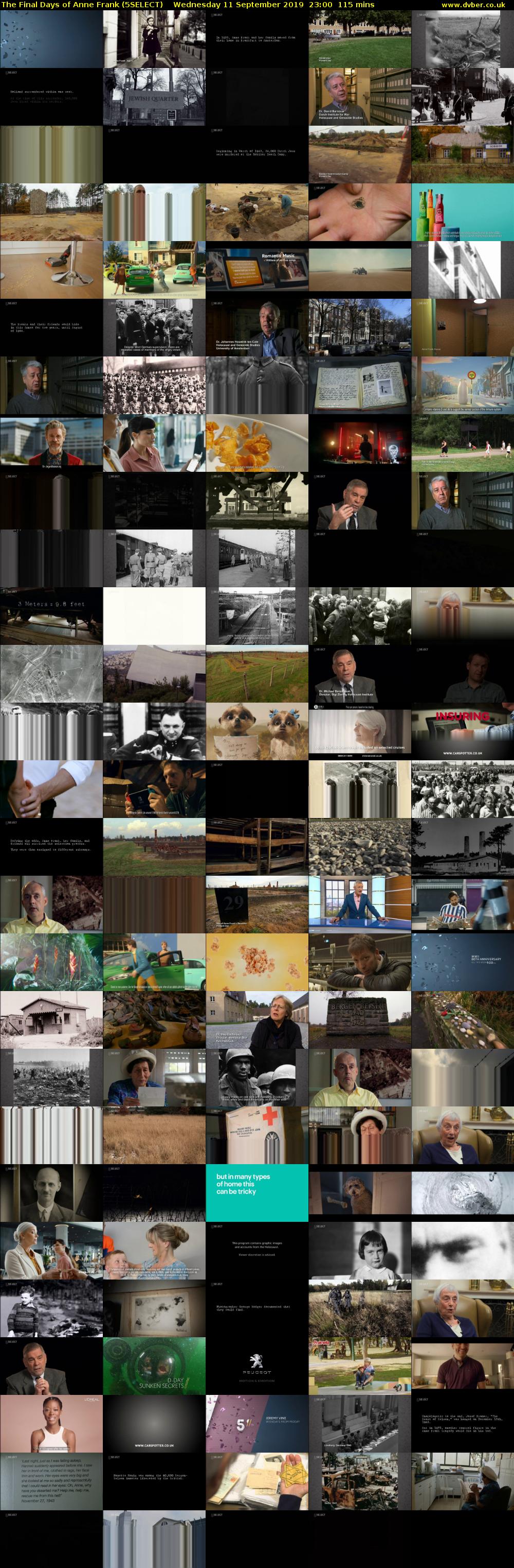 The Final Days of Anne Frank (5SELECT) Wednesday 11 September 2019 23:00 - 00:55
